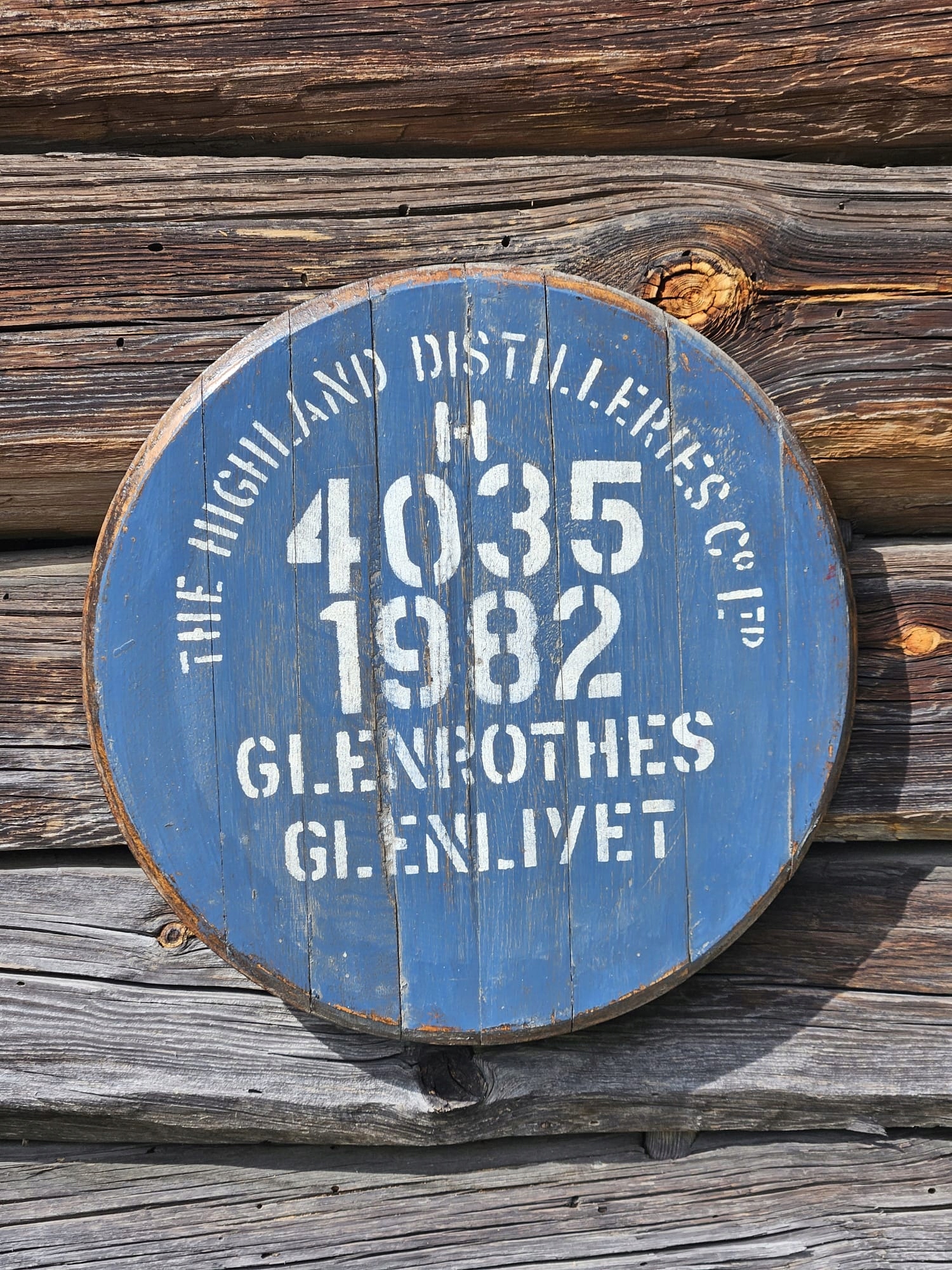 Dekiel ze sudu na skotskou whisky Glenrothes 1982 Modrý