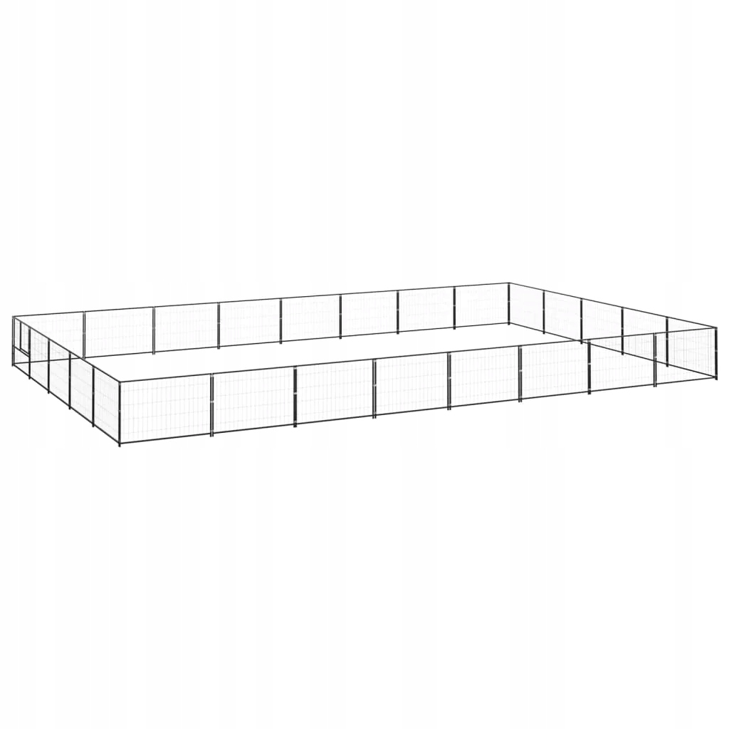 Levně Fionshop 262848526 Psí kotec černý 40 m² ocel