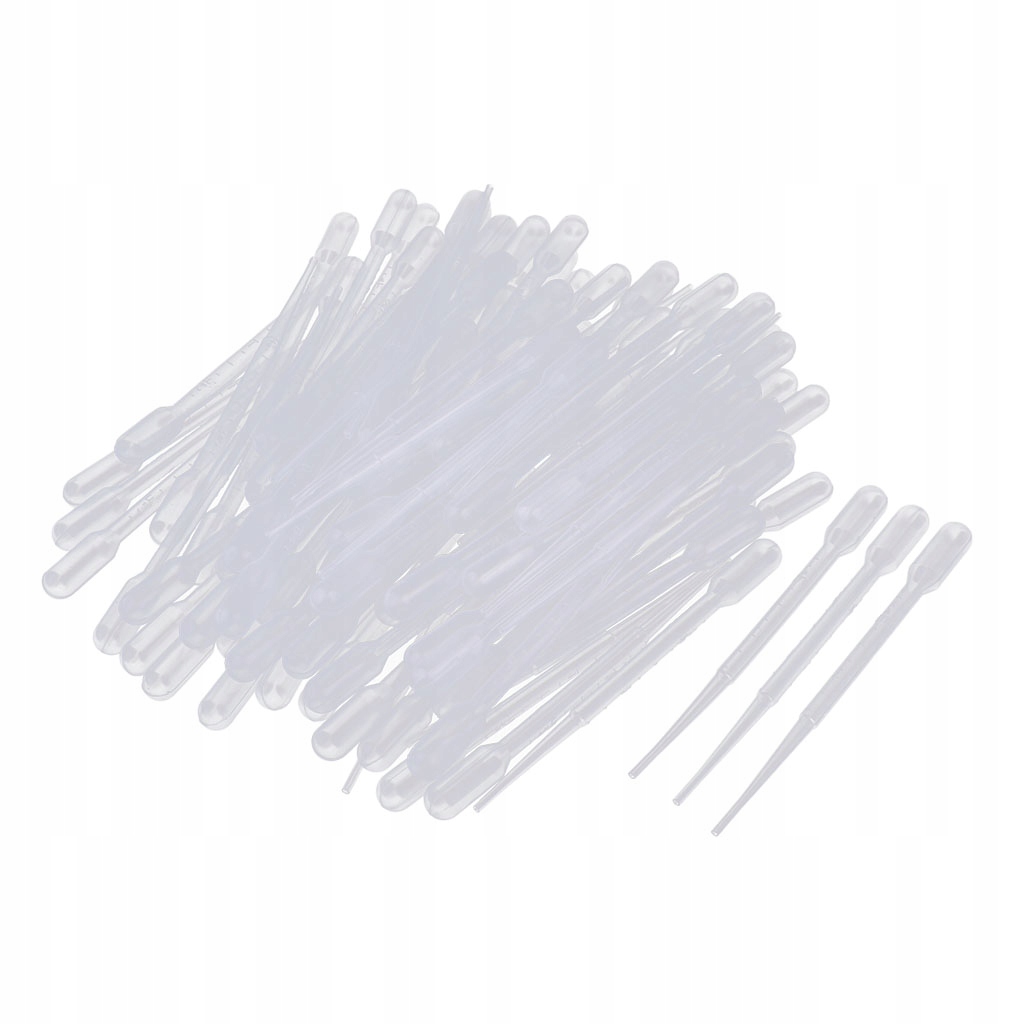 100 jednorazowych plastikowych pipet transferowych Materiał inny