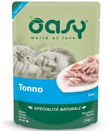 Levně 10X Oasy Natural Kočka Tuňák Kapsička 70 g