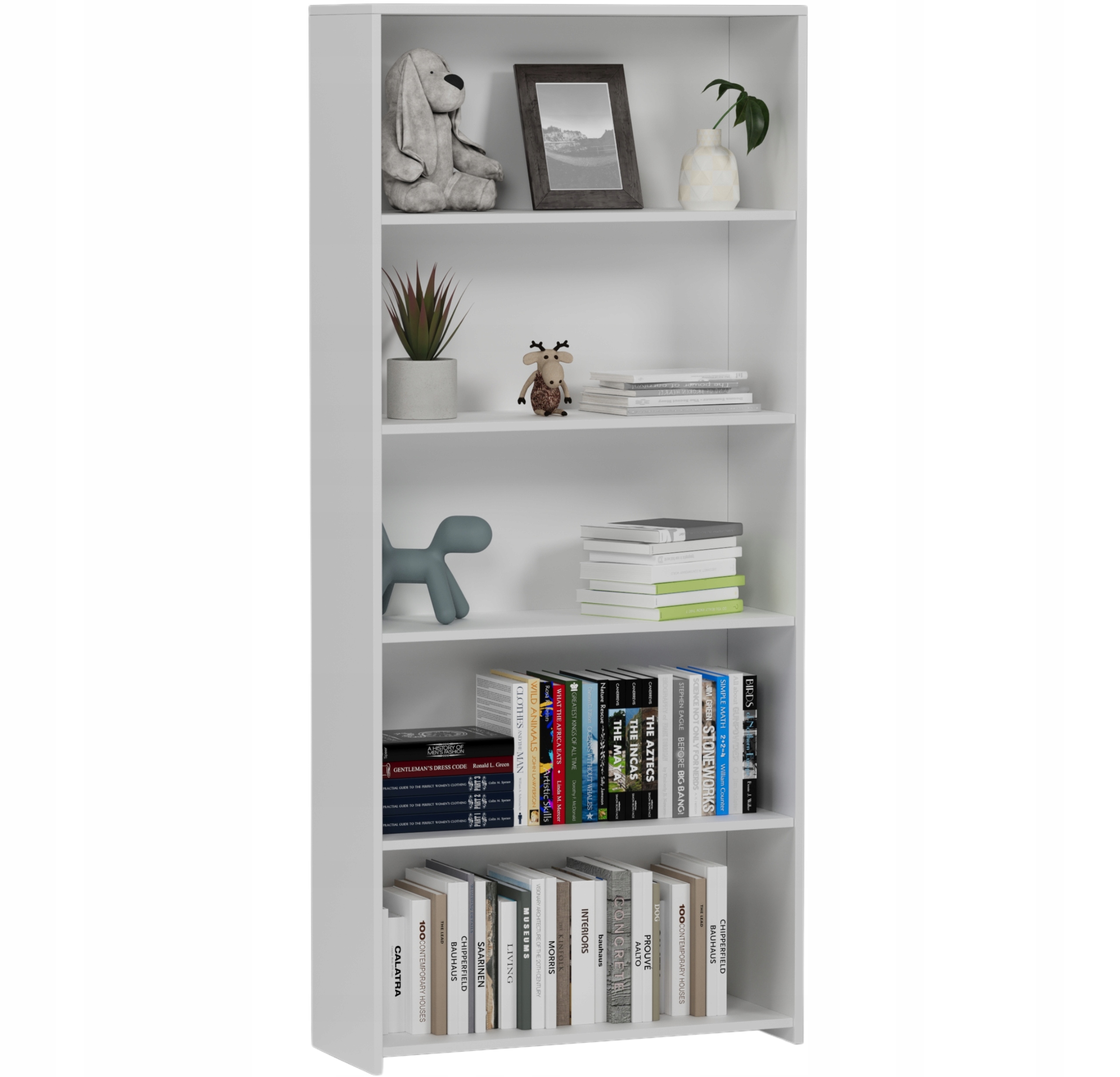 REGAŁ 80CM PÓŁKA SZAFKA KSIĄŻKI SEGREGATORY BIAŁY B-80