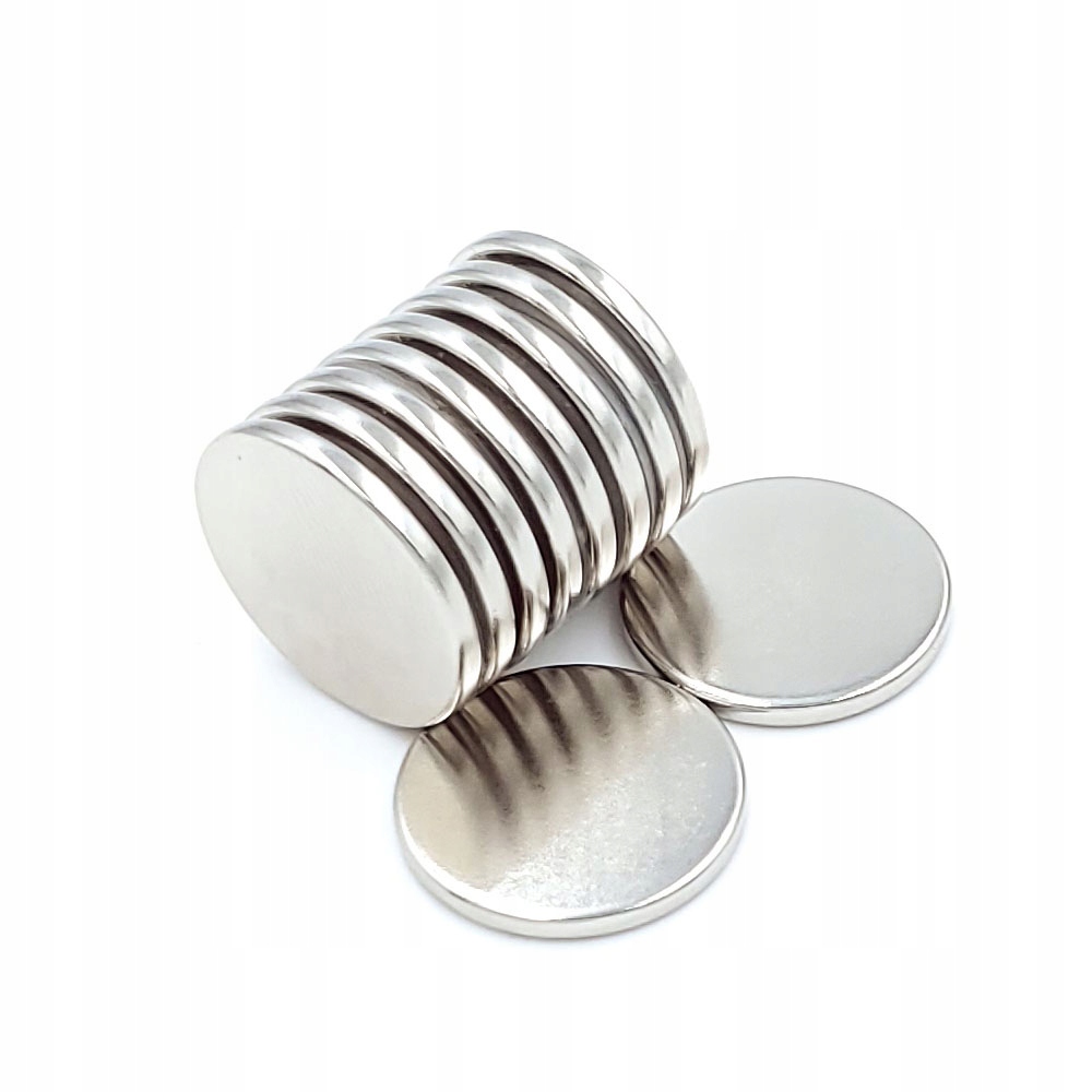 

Magnes Neodymowy Walcowy 20x2 mm Mocny 10 Szt
