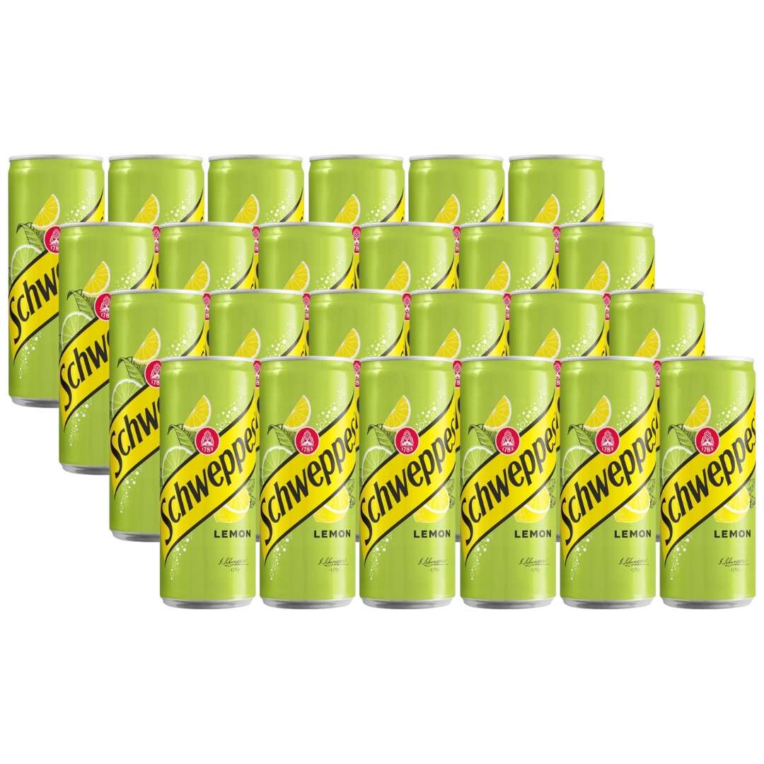 Levně Schweppes Citrónový Sycený nápoj 330 ml x 24 kusů