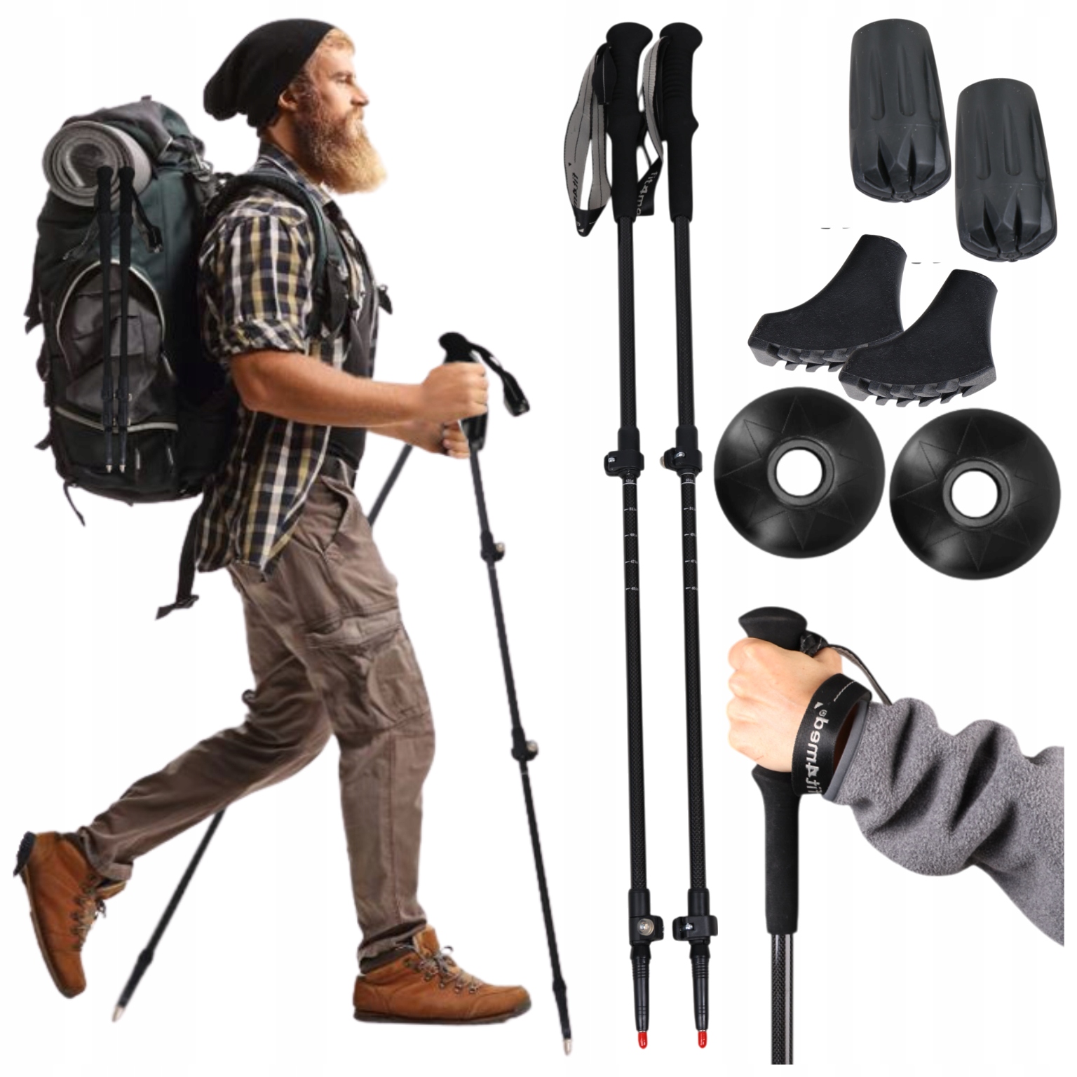 Hole Na Nordic Walking, Karbonové, Velmi Lehké, Pohodlné, 160 G