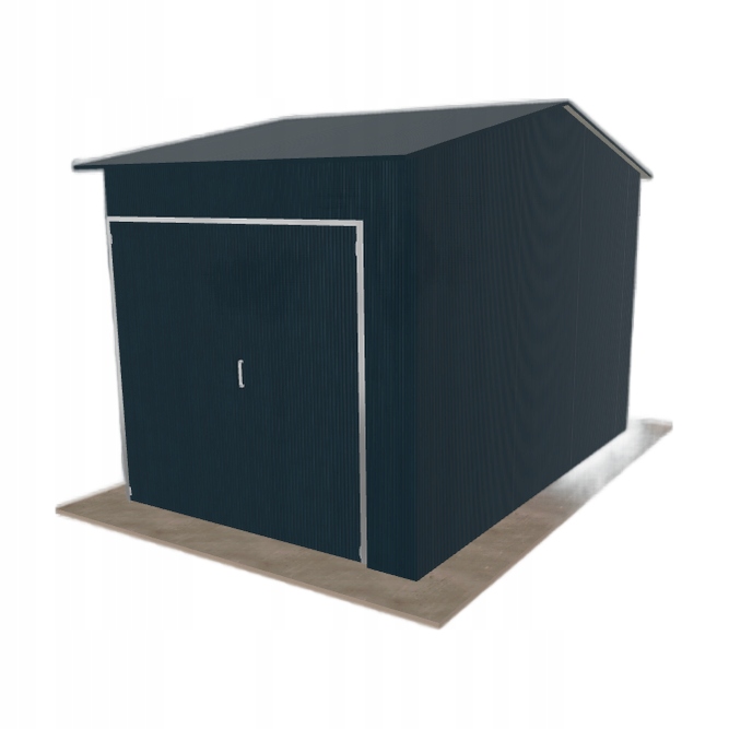 Ocelová hala 3.5 x 5.5 m se dvěma sloupky Grafit Vysoká