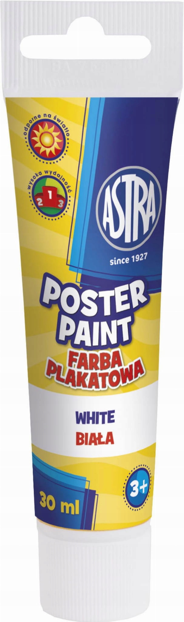 

Farba plakatowa Astra w tubie 30 ml biała