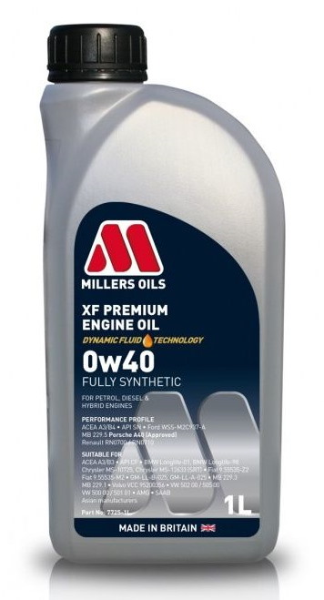 Millers Olej Xf Peremium 7725-1 0W40 1L