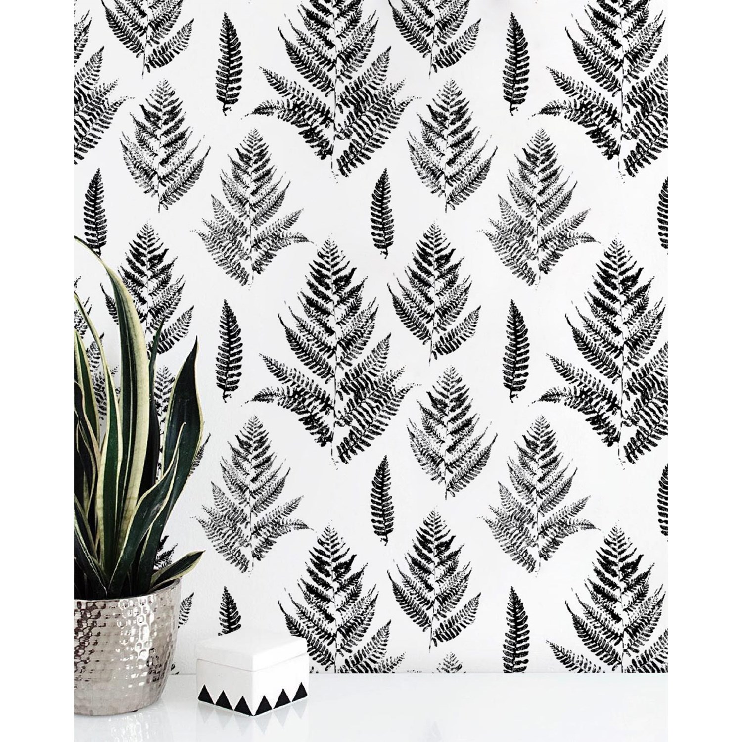 

Flizelinowa tapeta Paprocie czarno-białe 254x184cm