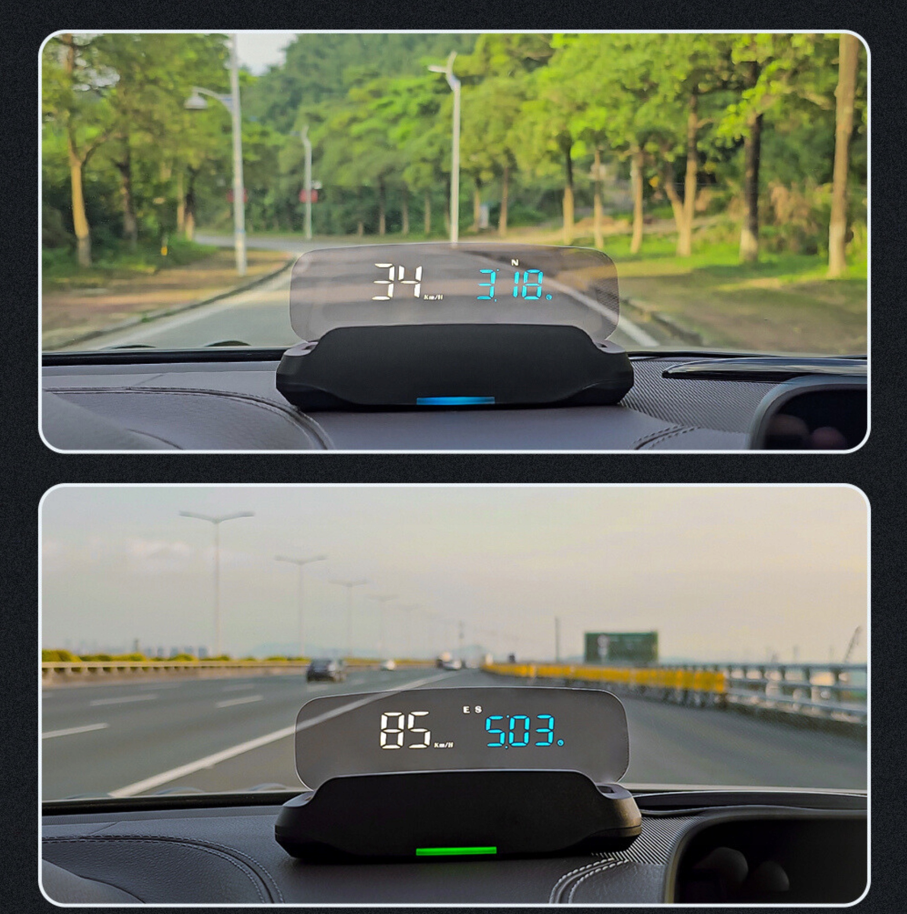 WYŚWIETLACZ SAMOCHODOWY PROJEKTOR LED HUD C7 EAN (GTIN) 5907264533006