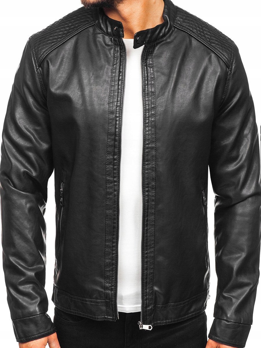 

Kurtka Męska Skórzana Czarna 92532 DENLEY_3XL