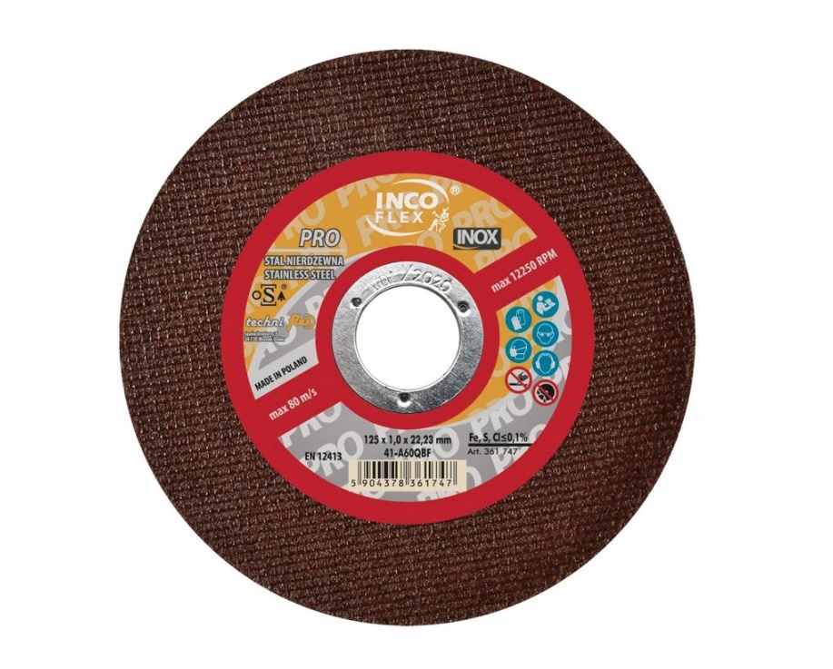 

Tarcza do stali 125x6,5x22,23mm A24QBF Inco Flex