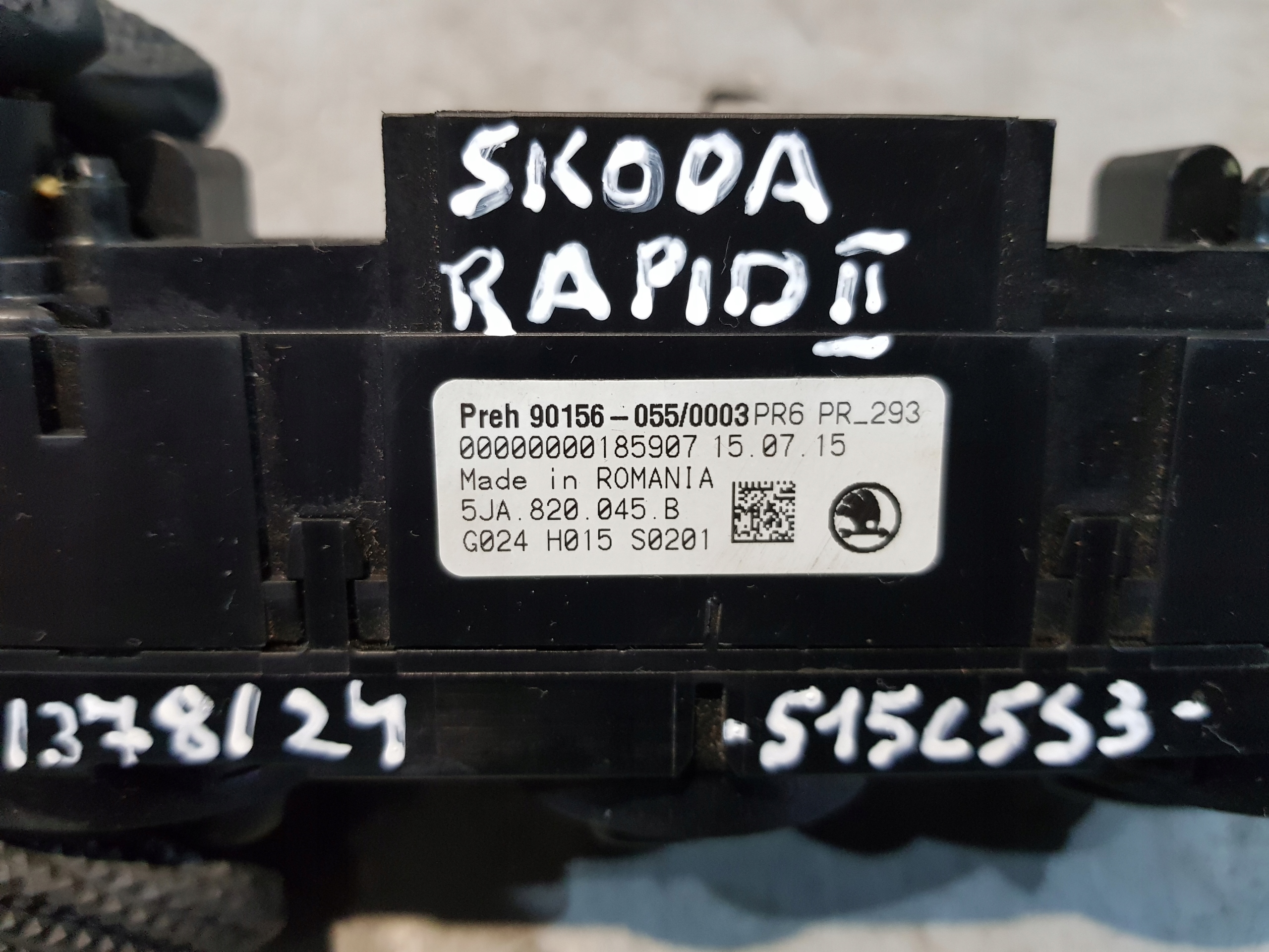 PANEL klími SKODA RAPID II OE 5JA820045B