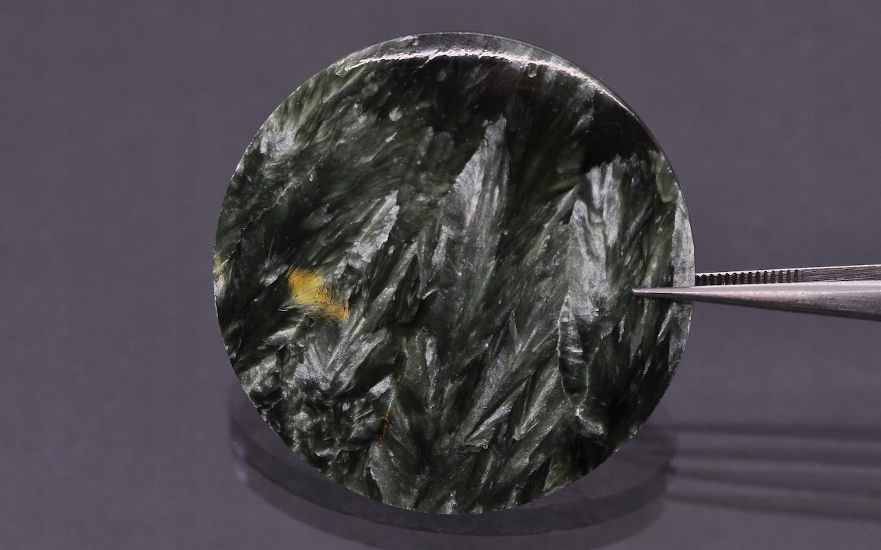 Serafinit deska konvexní kulatá fi 40 mm