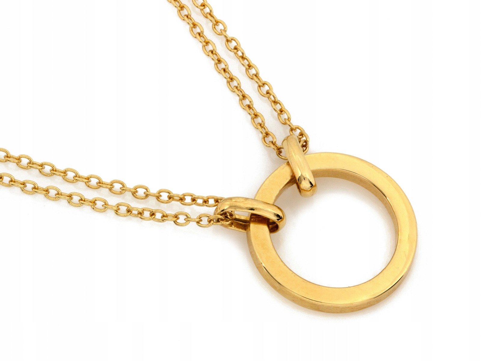 Stříbrný pozlacený náhrdelník 925 s obručí 20.3 mm 5.69 g, velikost 44, dámský