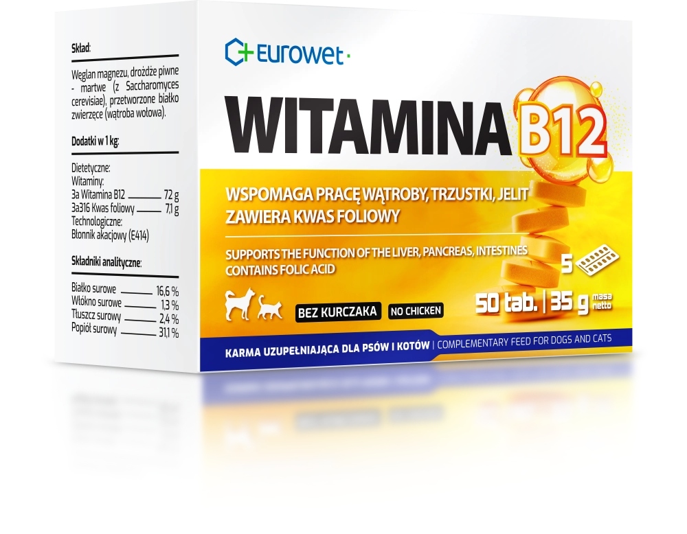 Levně Eurowet Vitamín B12 50, tabulka