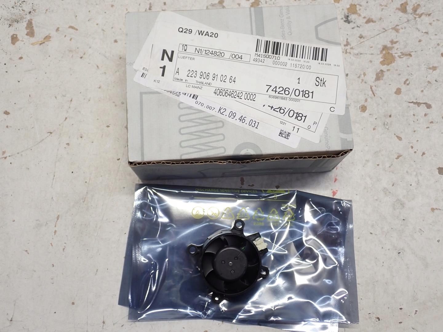 Lüfter Leuchte MERCEDES S-KLASA W223 A2239069102