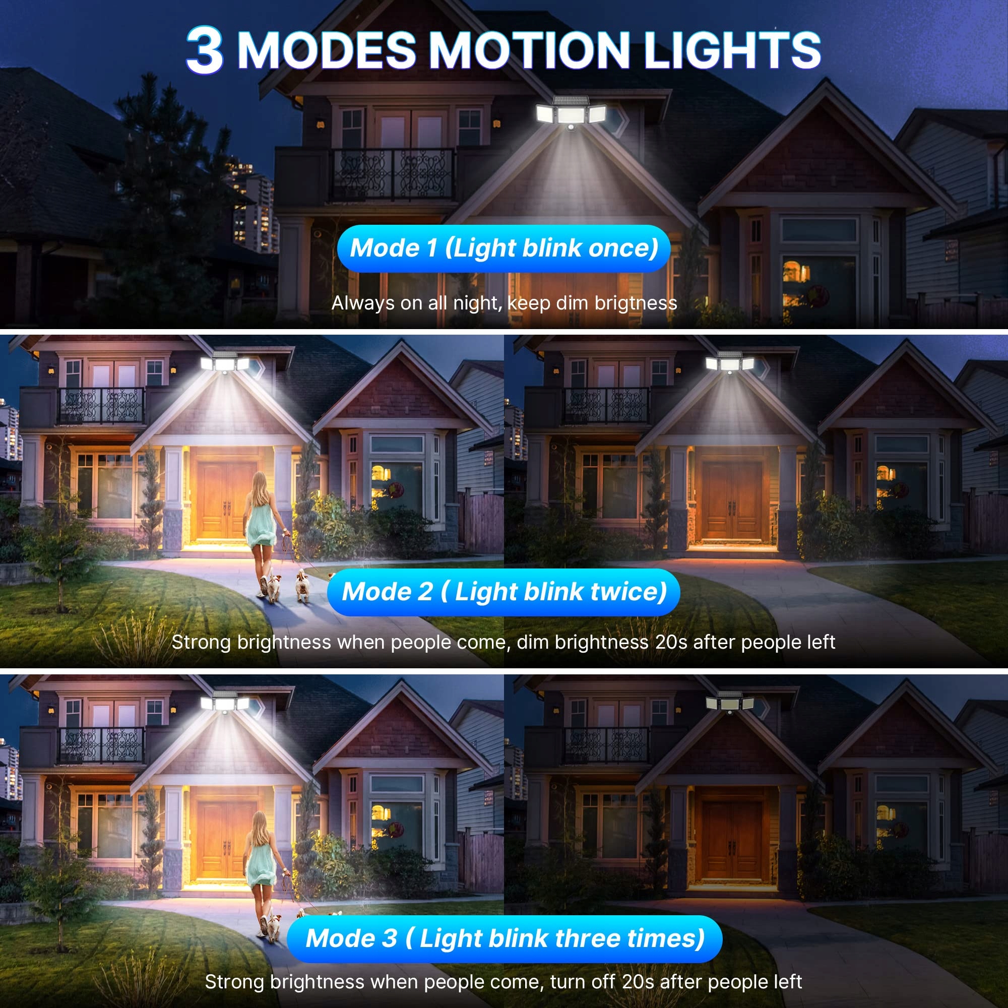 Solarna Lampa Zewnętrzna Z Czujnikiem Ruchu Pilot 304 LED IP65 Mexllex — miniatura 6