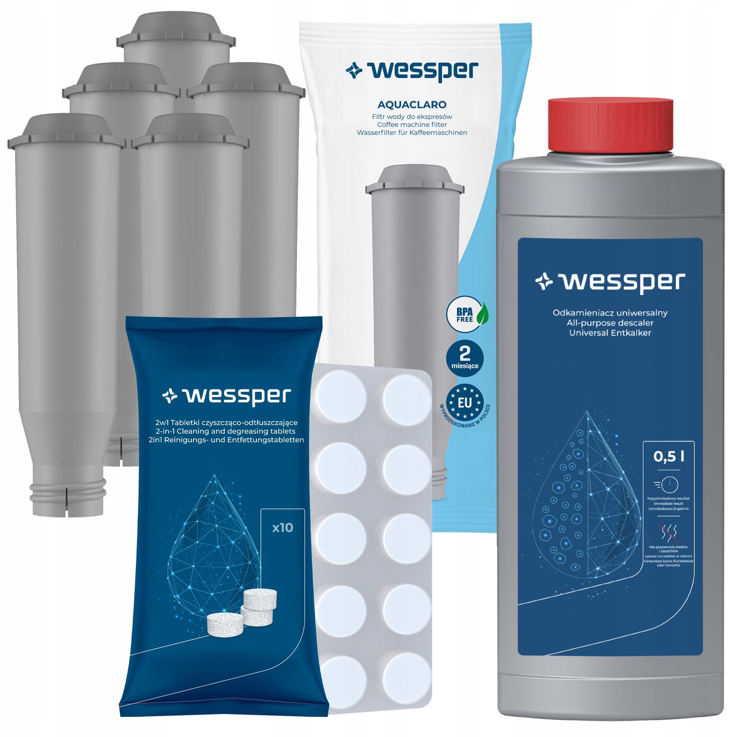 Sada Wessper pro kávovar Nivona – 5 x vodní filtr odvápňovač tablety