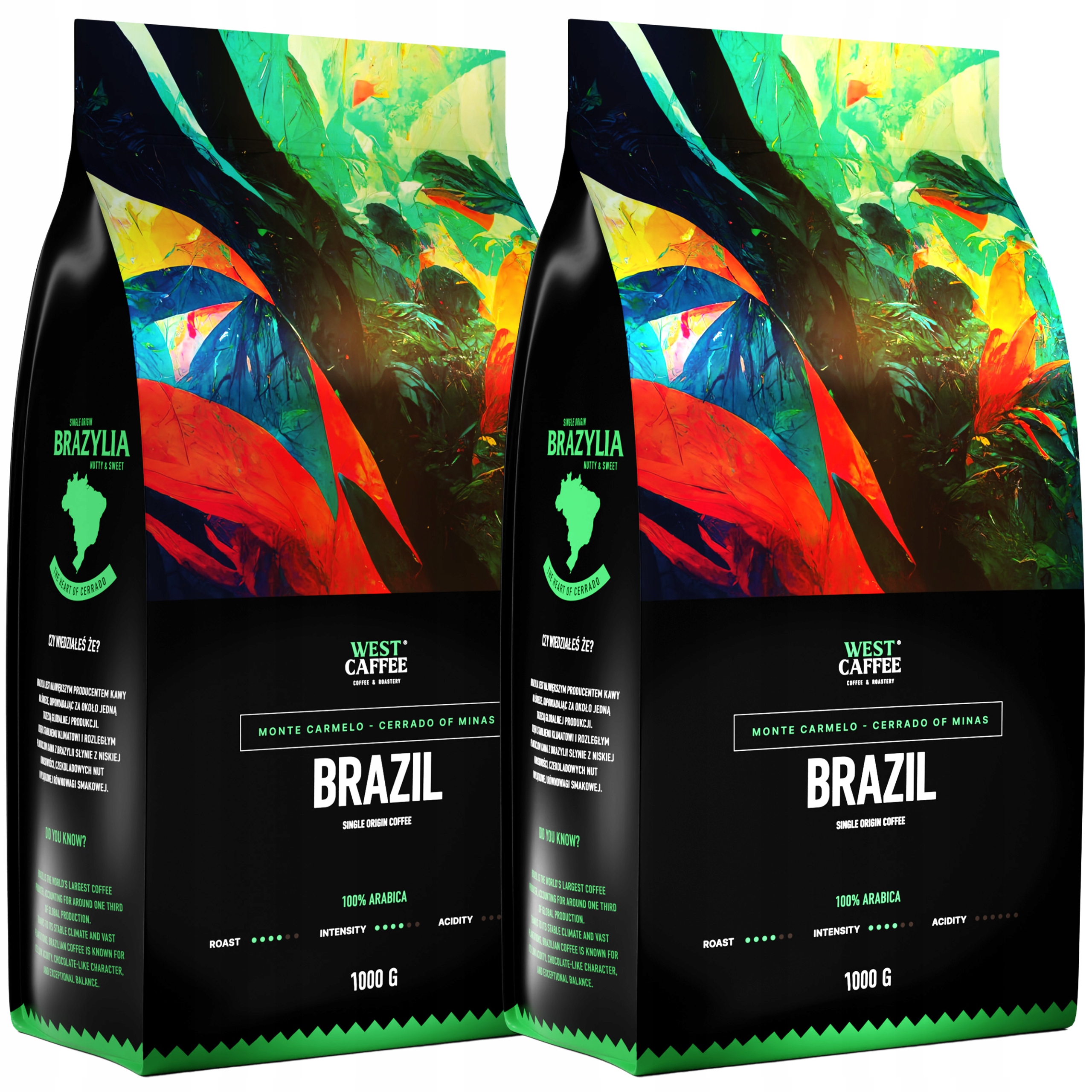 Levně Káva Zrnková Brazílie 100% Arabica Monte Carmelo 2kg Čerstvě Vypálená 48H