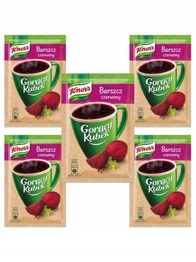 Levně 5 x Knorr Horký hrnek Boršč červený 5x14 g