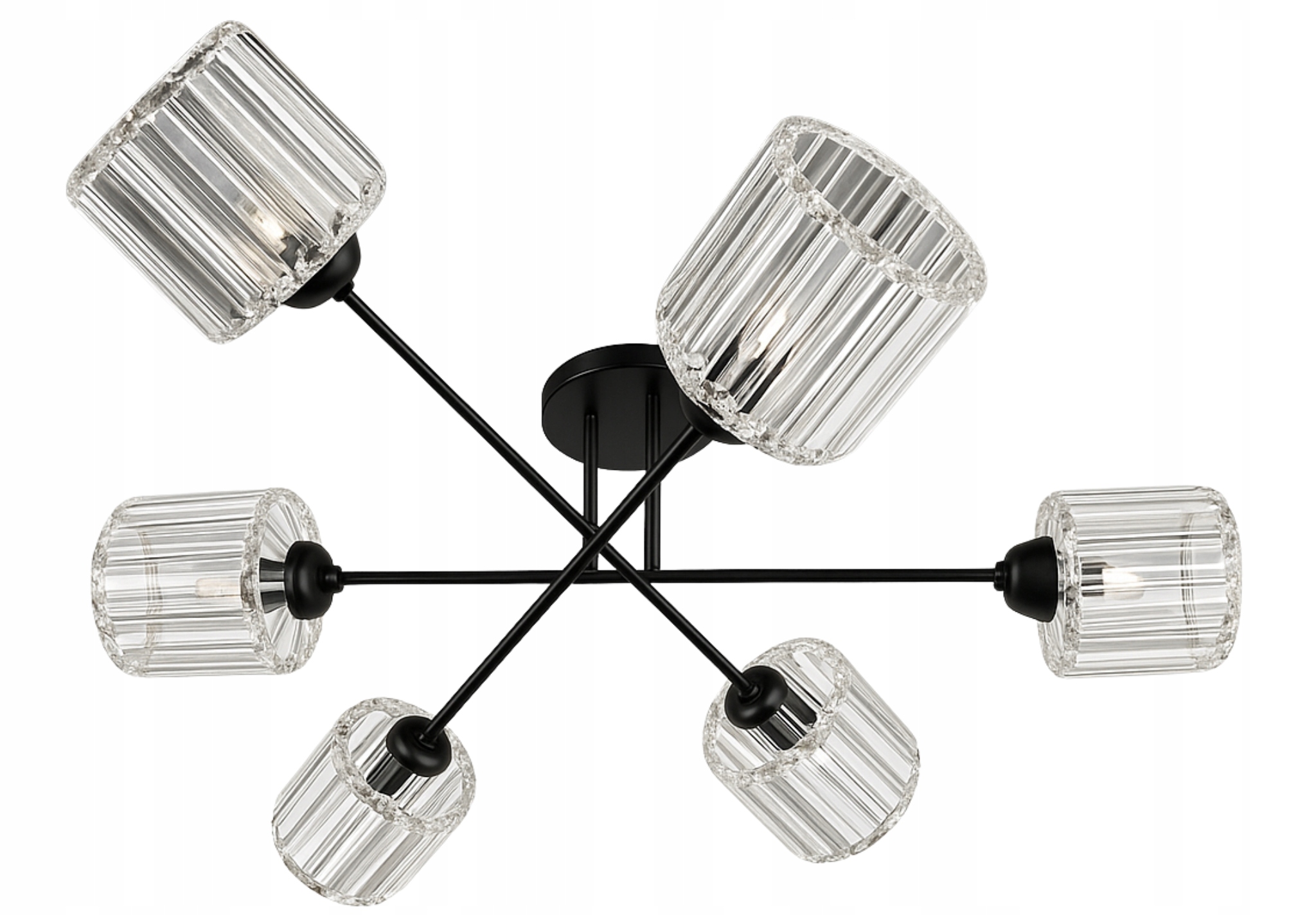 Závěsná Stropní Lampa Lustrová černá Moderní Led křišťálová glamour