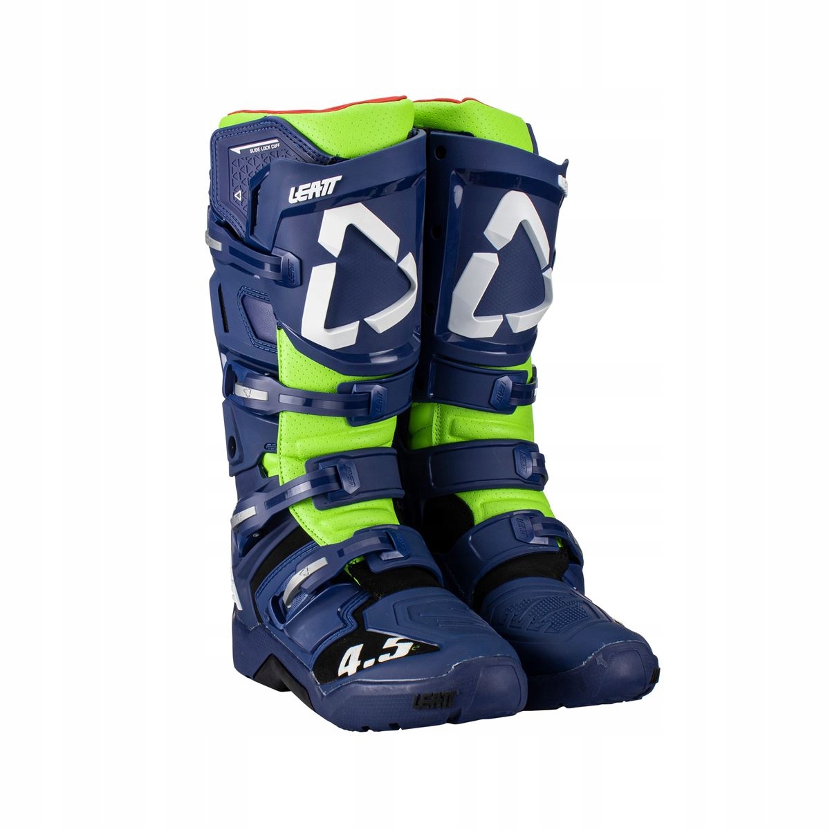 Leatt Topánky Cross 4.5 Enduro Boots Blue Tmavomodré/zelené Fluo Veľkosť 40.5