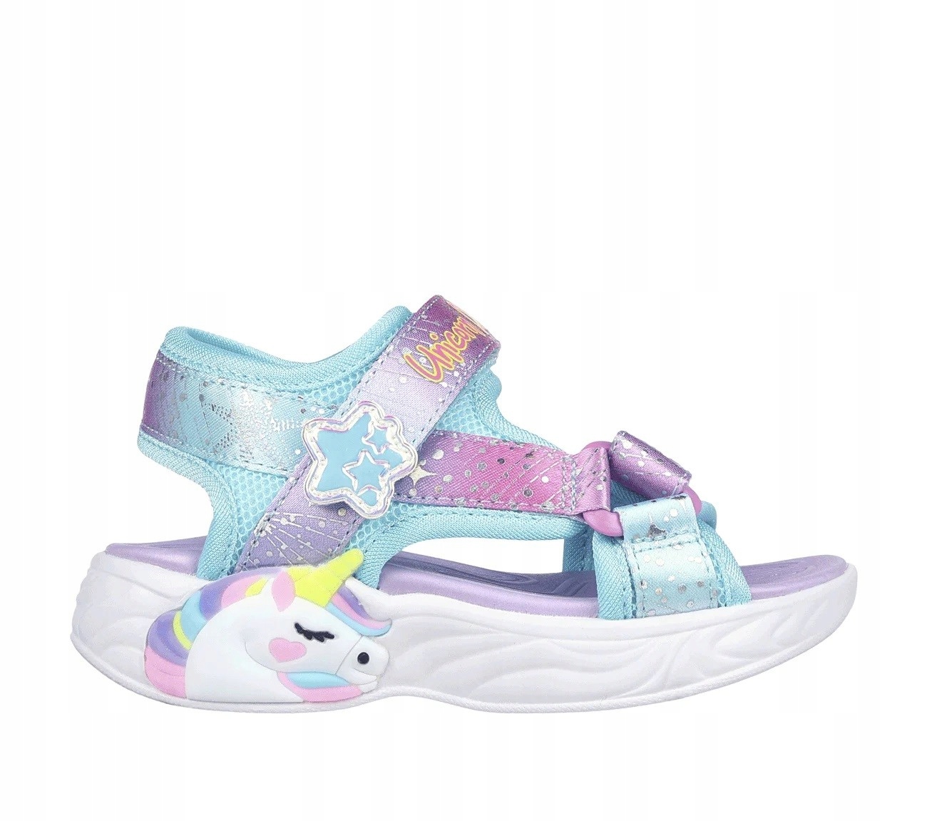 Sandały dziecięce Skechers Unicorn Dreams Majestic Bliss fioletowo/niebie