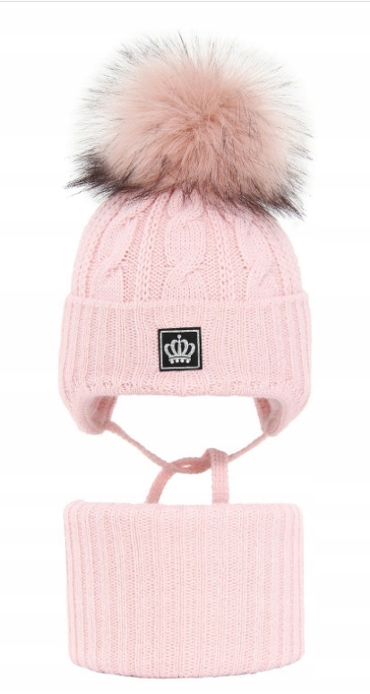 

Czapka Komin Komplet Zestaw na zimę 46-48 cm