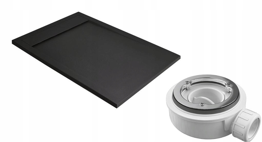 Brodzik Radaway Teos F 150x90 Czarny Syfon