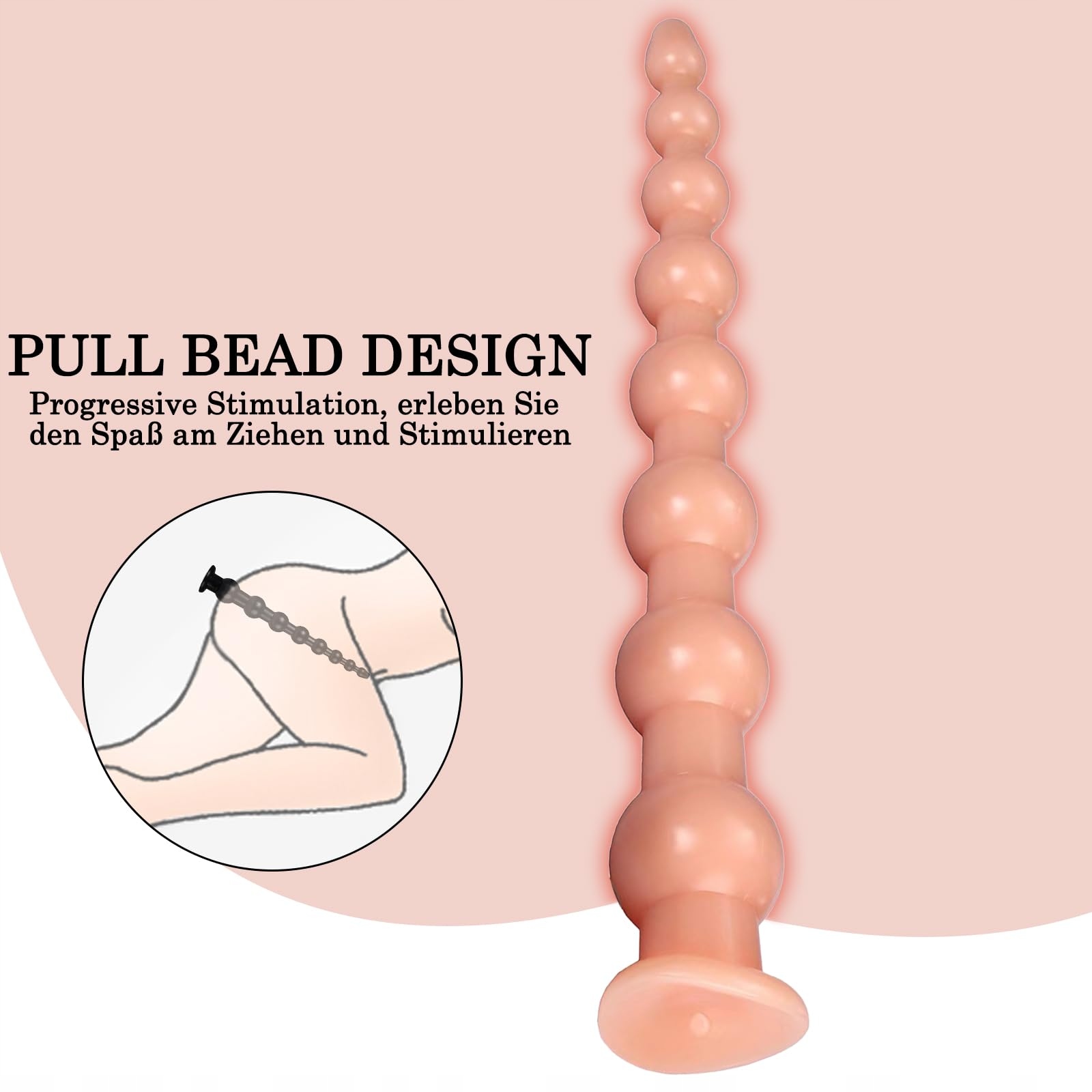 BDSMYEE Długie Kulki Analne Analplug Dildo Do Fistingu Zabawki Erotyczne — miniatura 6