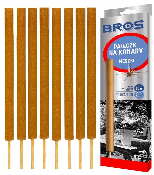 

Zestaw 8x Pałeczki na Komary Dymne Owady Bros