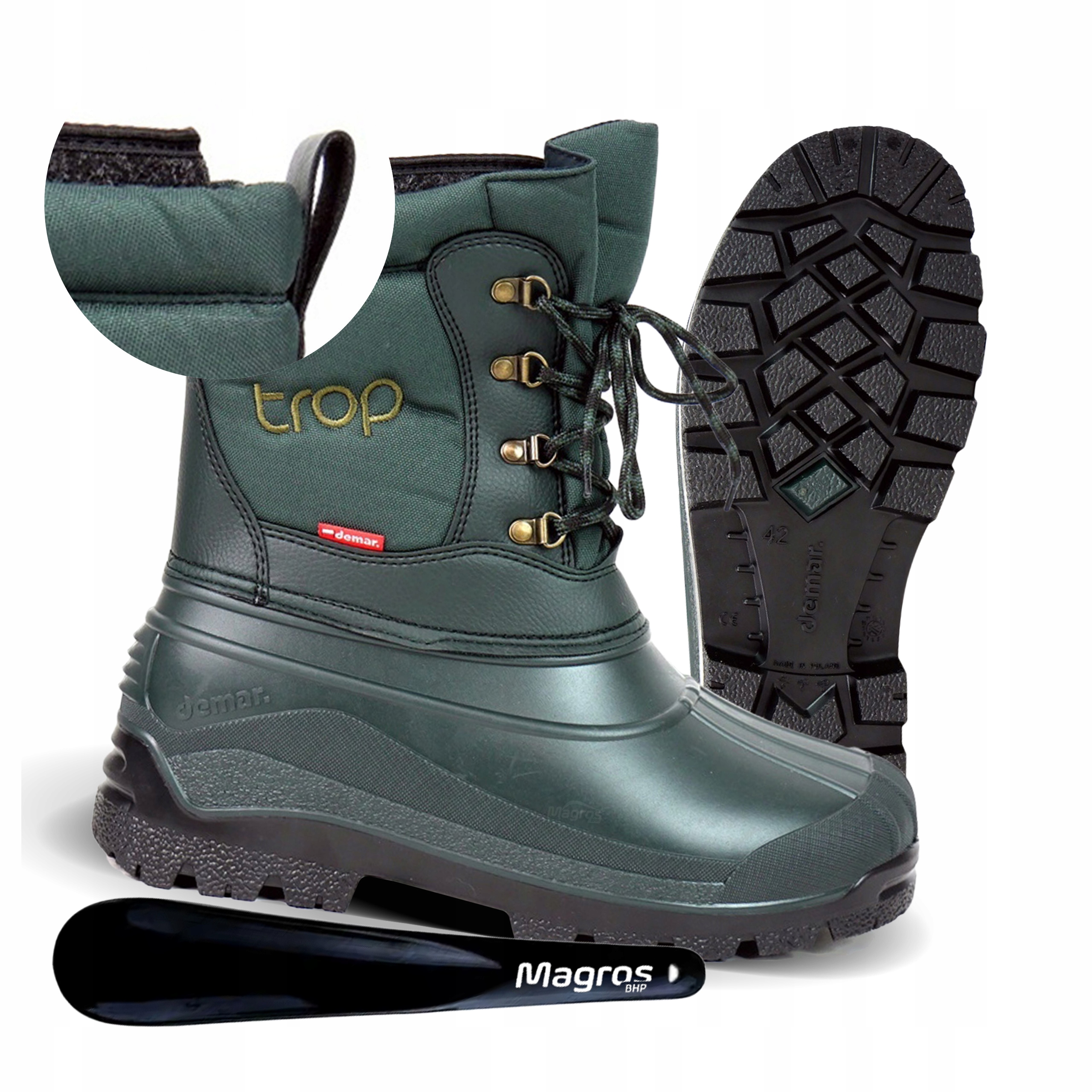 Pánské zateplené zimní teplé nepromokavé sněhule Polské značky Demar Trop 2