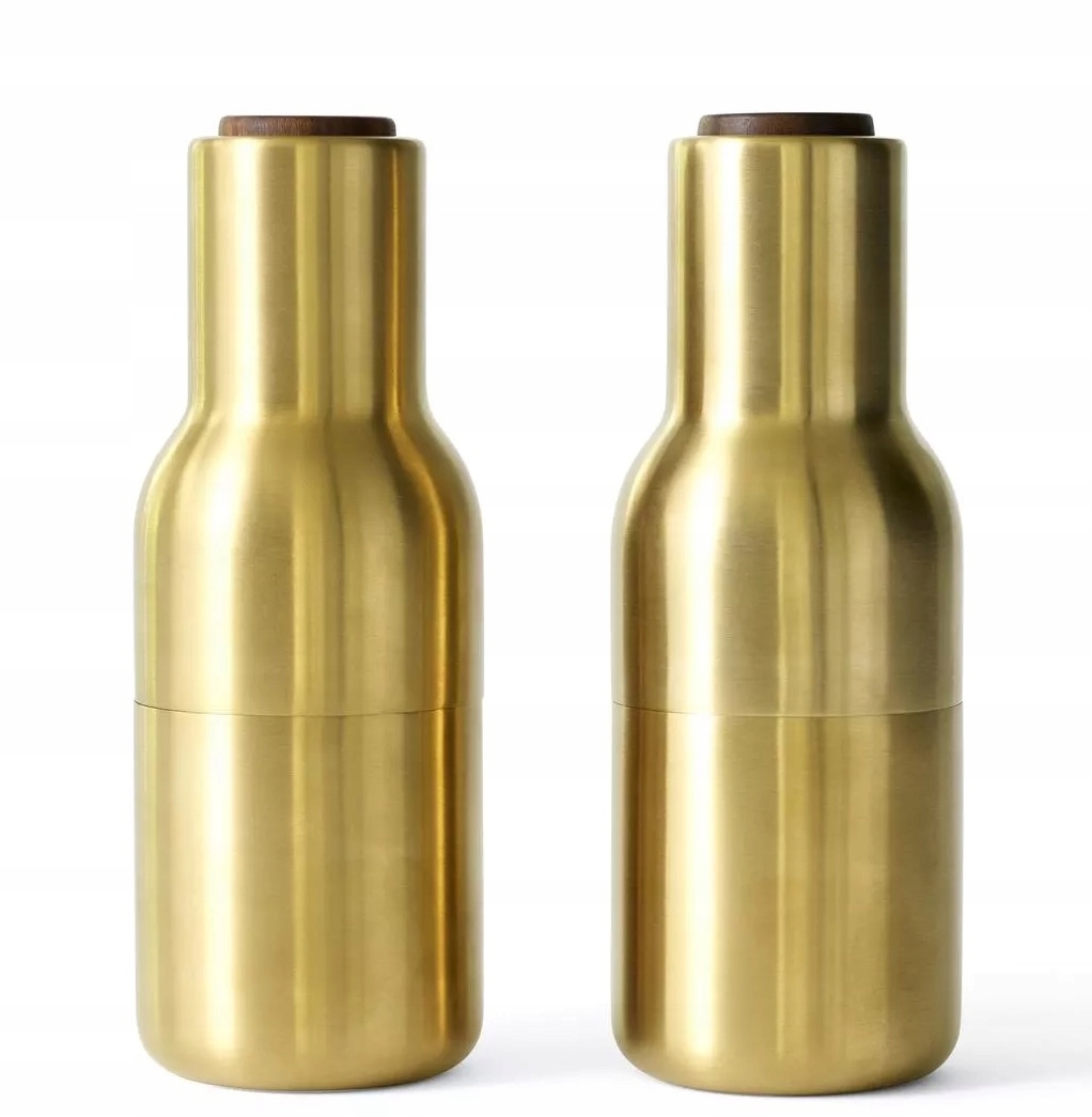 Menu Bottle Mlynček na soľ a korenie zlatý oceľový