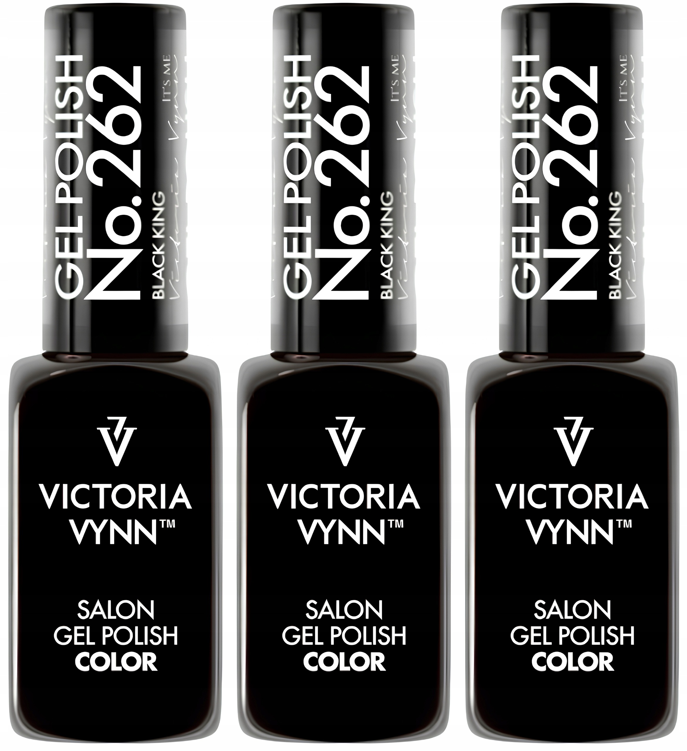 3 x Victoria Vynn Gel lak 262 Black King, 8 ML