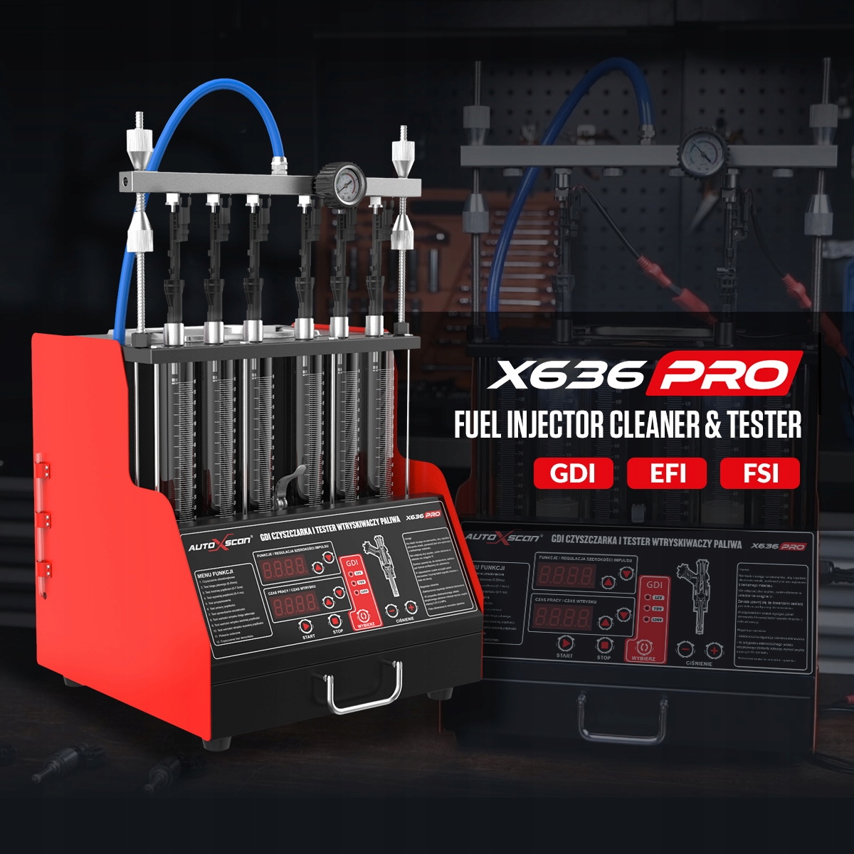 TESTER DO CZYSZCZENIA WTRYSKIWACZY GDI MYJKA Kod producenta X636Pro