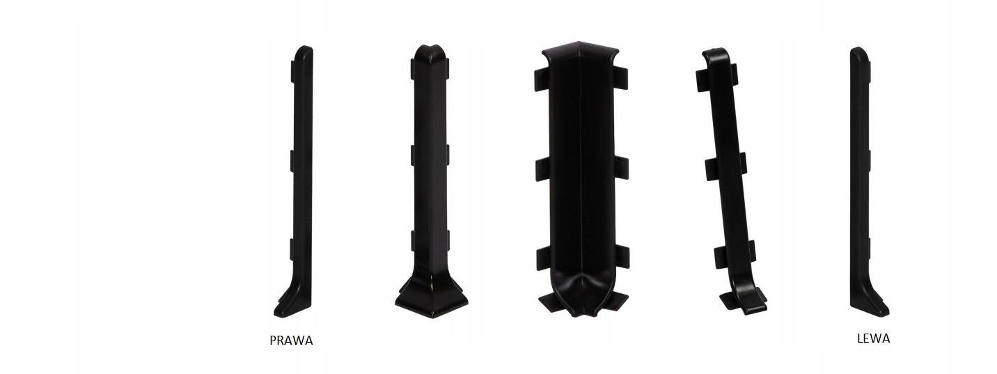 Listwa aluminiowa LP59 Cezar 5,9cm CZARNA MATOWA Szerokość 10 mm