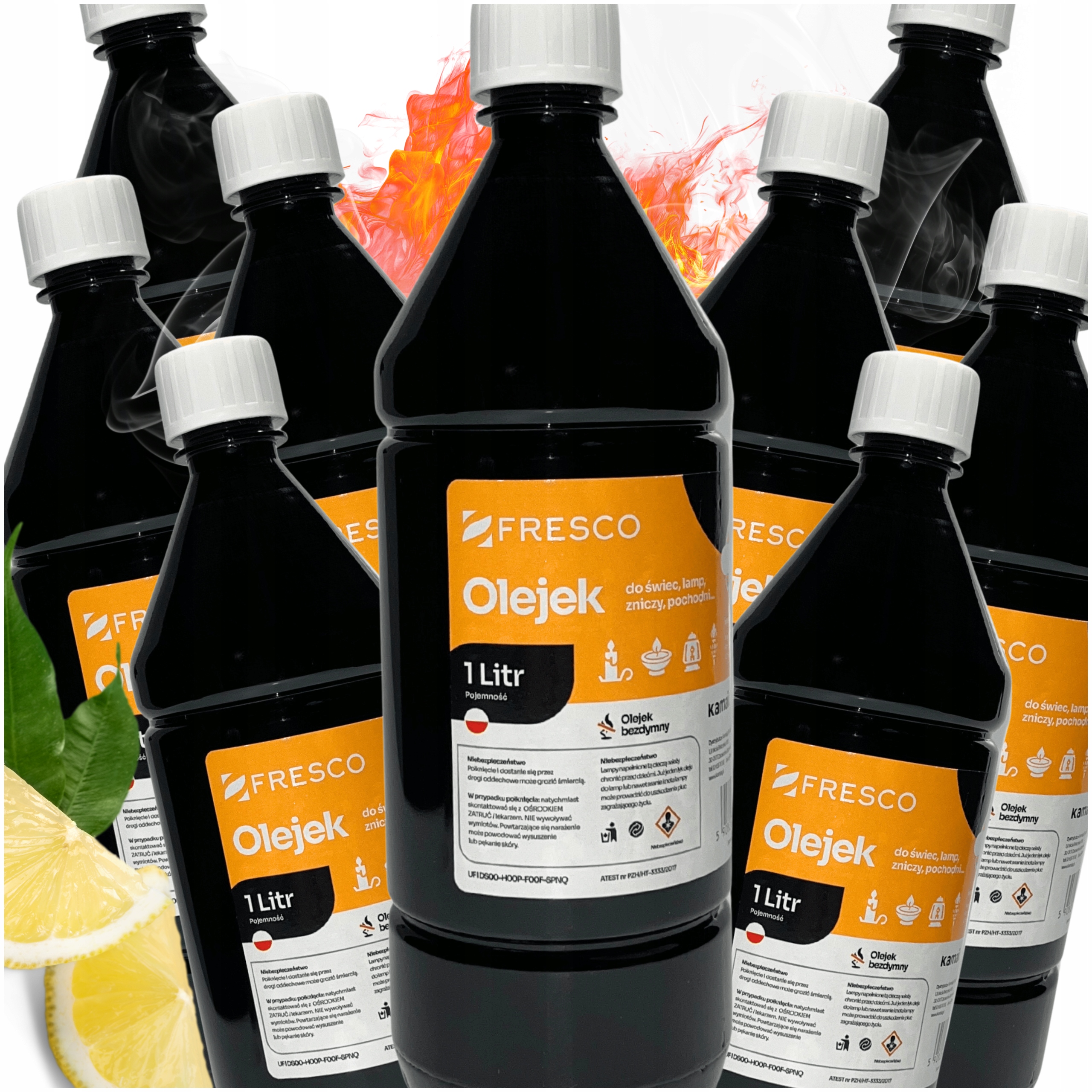 Sada 10 x Palivo Citrón pre lampové fakle bez dymu na leto