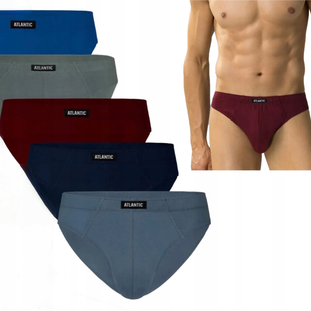 Slipy męskie Atlantic majtki 5-SZTUK 5SMP-002 r. M