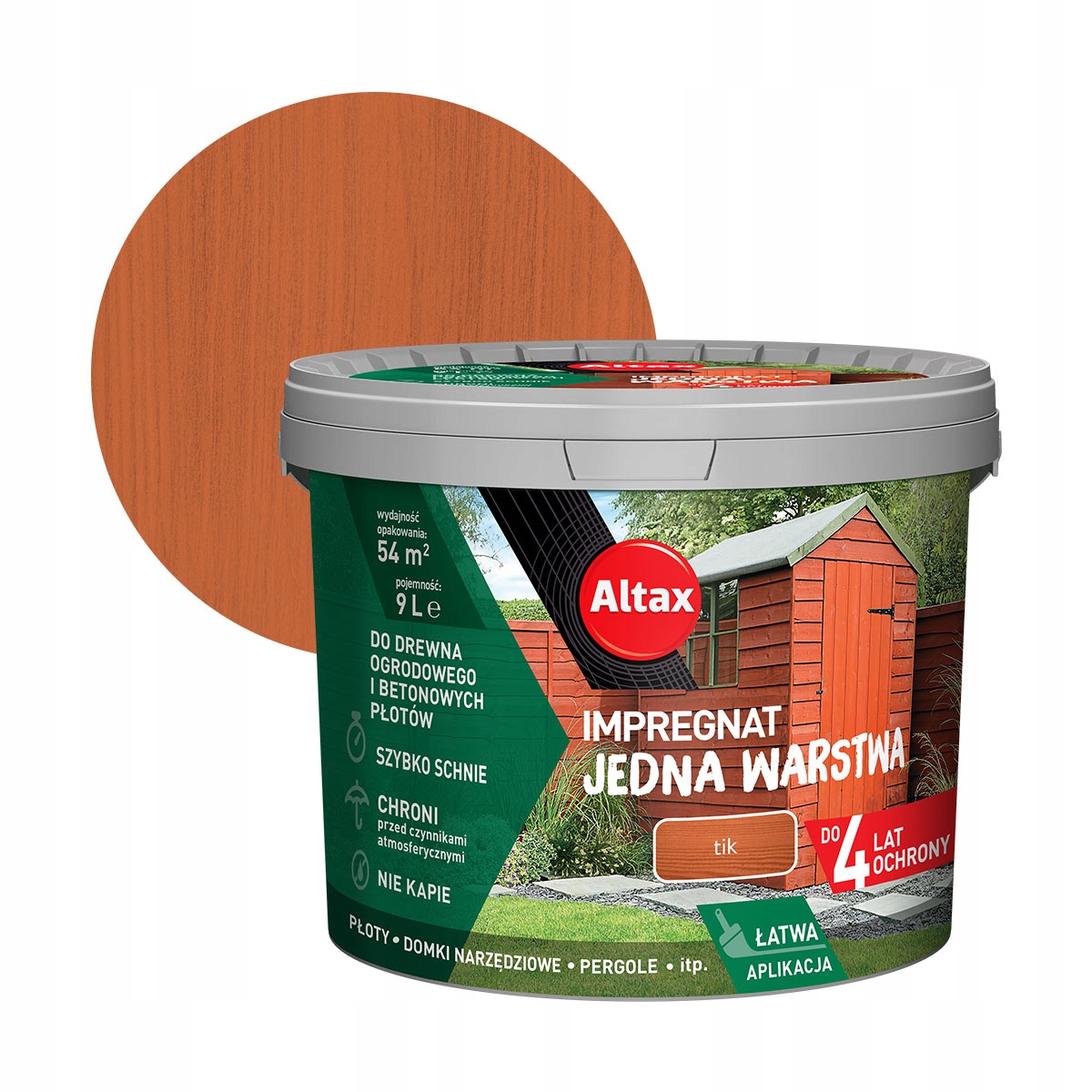 ALTAX IMPREGNAT DO DREWNA OGRODOWEGO 9L TIK