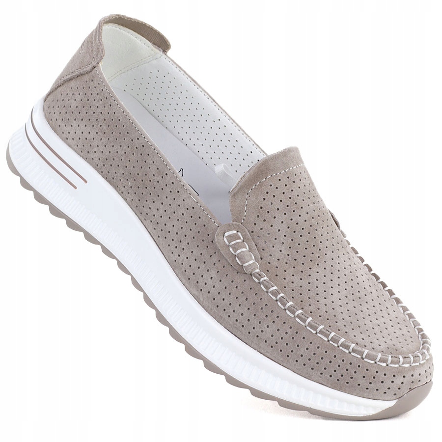 Kožené mokasíny na silné ažurové podrážce fango Jezzi 9793 36