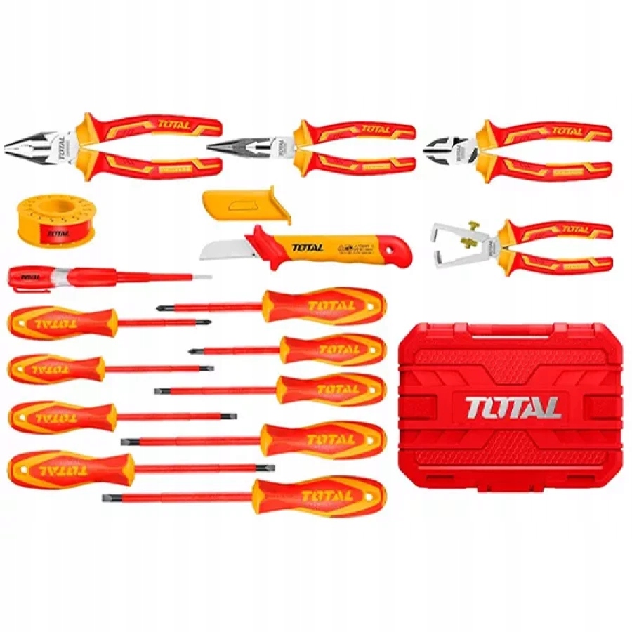 Total THKITH1601 Sada elektrikářského nářadí 16ks 1000V Vde