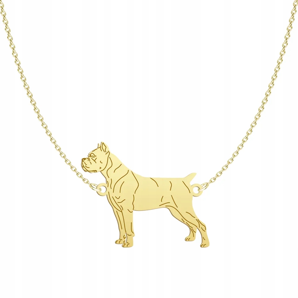 Zlatý náhrdelník se psem Cane Corso 925 Šperky Věnování Gravírování Bonus