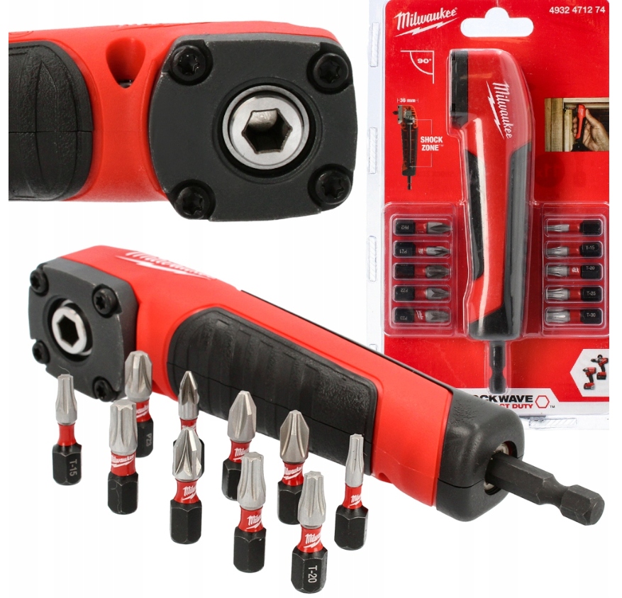 Milwaukee Udarowa nasadka kątowa 90 Shockwave Bity 4932471274 bity