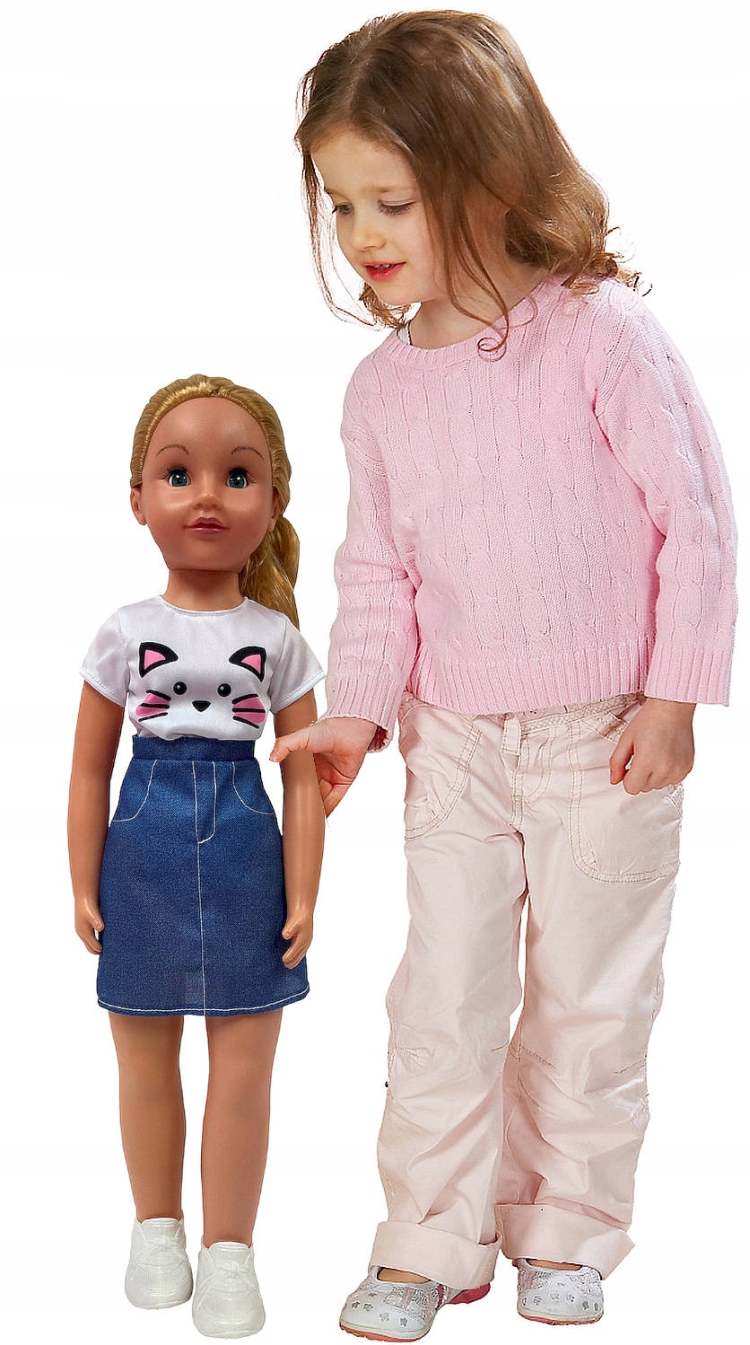 DUŻA LALKA CHODZĄCA CHODZI ZA RĘKĘ 70cm Smily Play Płeć dziewczynki