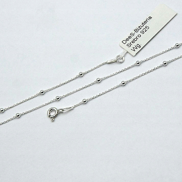 

Łańcuszek Srebrny 925 Ankier z Kulką 60 cm.