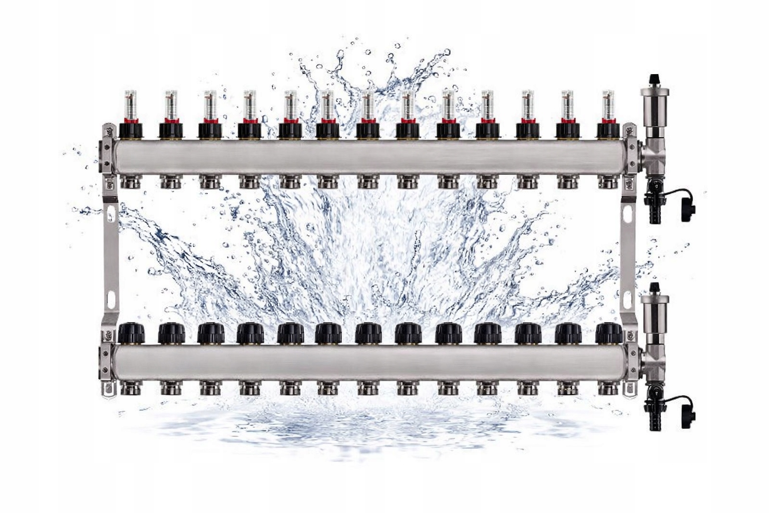 Rozdělovač pro podlahu nerezový 13-okruhové podlahové vytápění