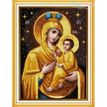 Kanva s potiskem vyšívací sada (kanva,mulina)