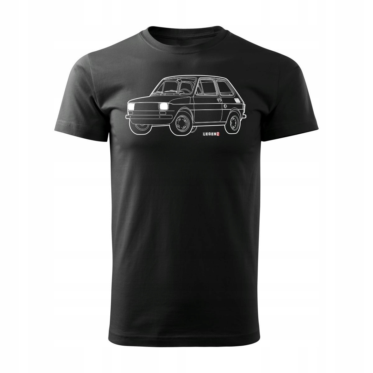 

Koszulka z samochodem Fiat 126p męska czarna