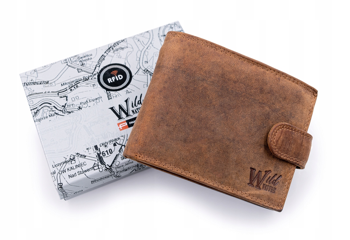 

Portfel Męski Skórzany z Rfid Wild Nature Nubuk