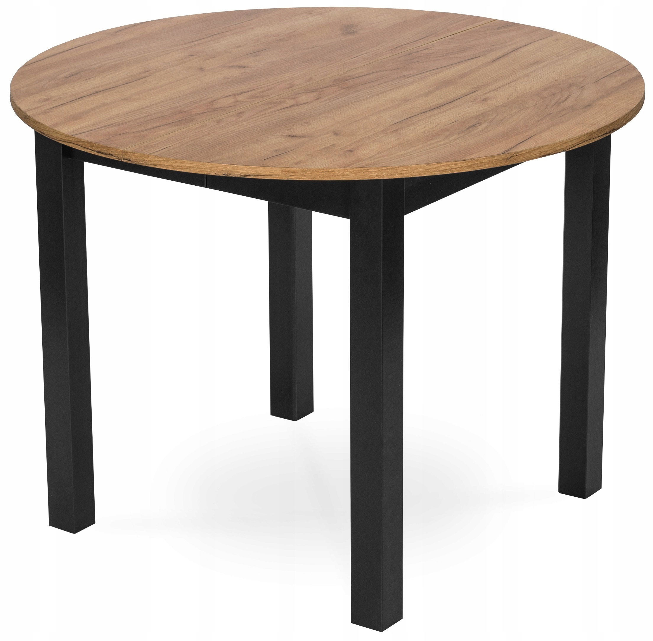 Zestaw Stół Okrągły Rozkładany 4 Krzesła Tapicerowane Welurowe Do Jadalni Kolor korpusu krzesła czarny